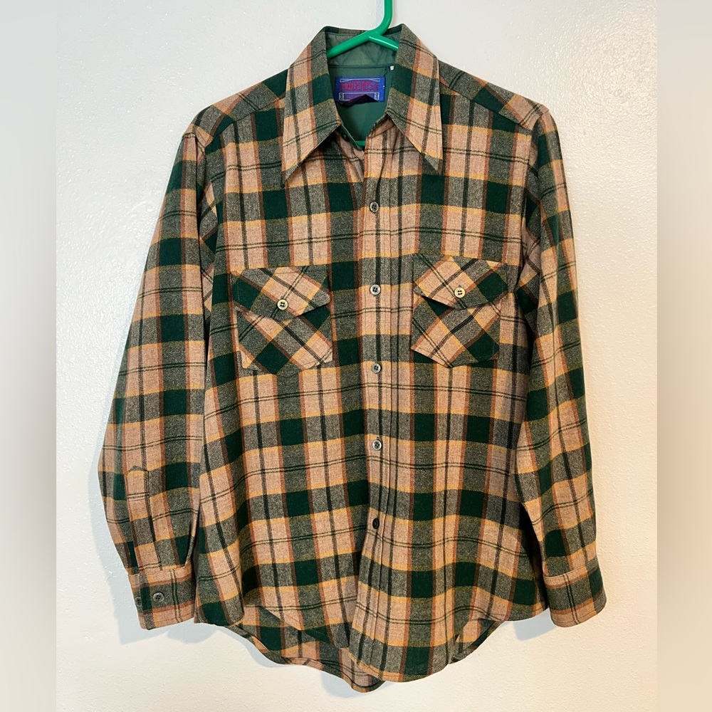 Vintage Ponderosa by Barron Men’s M 85% Virgin Wool Button Down Flannel